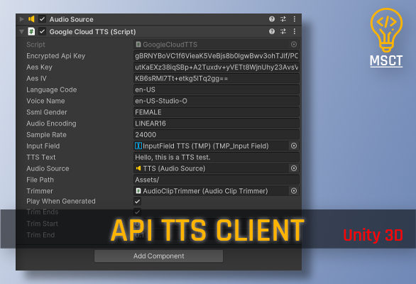 Screenshot of 'API TTS Client' Plugin